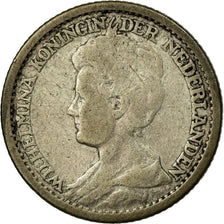 Monnaie, Pays-Bas, Wilhelmina I, 25 Cents, 1912, B+, Argent, KM:146