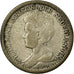 Monnaie, Pays-Bas, Wilhelmina I, 25 Cents, 1912, B+, Argent, KM:146