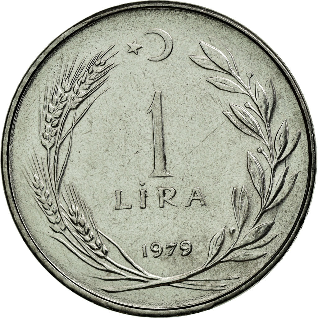 Coin, Turkey, Lira, 1979, AU(50-53), Stainless Steel, KM:889a.2