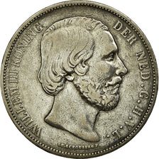 Coin, Netherlands, William III, 2-1/2 Gulden, 1872, EF(40-45), Silver, KM:82