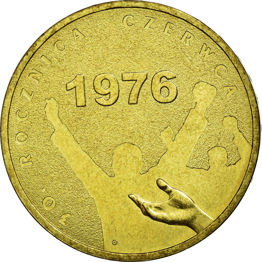 Monnaie, Pologne, 30th Anniversary of June 1976, 2 Zlote, 2006, Warsaw, TTB
