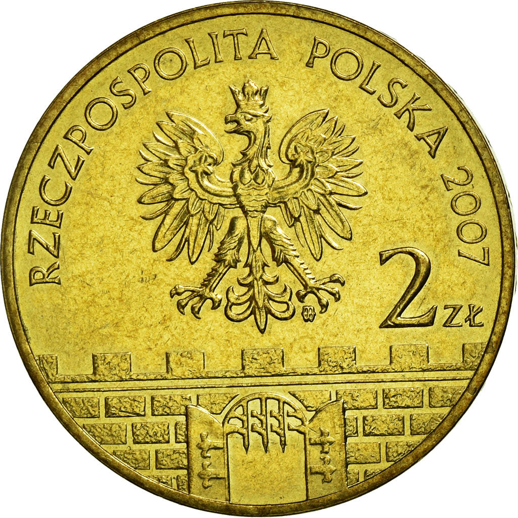 Moeda, Polónia, LOMZA, 2 Zlote, 2007, Warsaw, EF(40-45), Latão, KM:616
