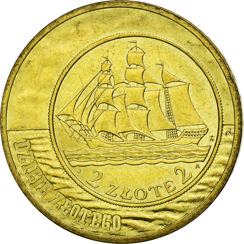 Coin, Poland, 2 Zlote, 2005, Warsaw, VF(30-35), Brass, KM:521
