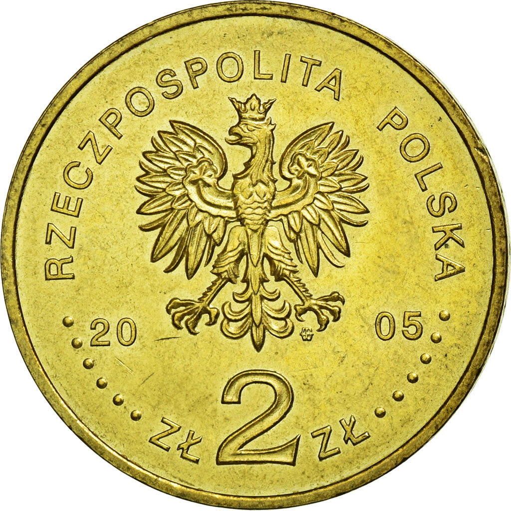 Coin, Poland, 2 Zlote, 2005, Warsaw, VF(30-35), Brass, KM:521