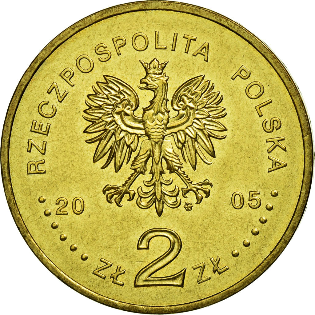 Moeda, Polónia, 60th Anniversary of WWII, 2 Zlote, 2005, Warsaw, VF(30-35)
