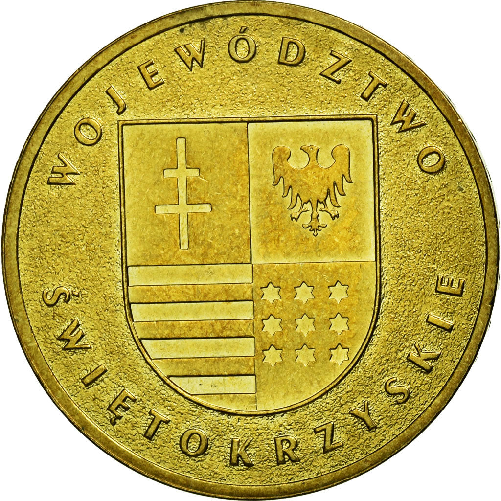 Moneda, Polonia, WOJEWOZTWO SWIETOKRZYSKIE, 2 Zlote, 2005, Warsaw, BC+, Latón