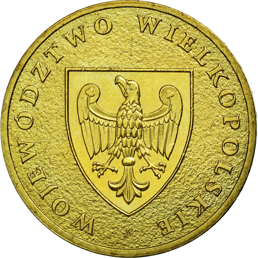 Münze, Polen, Wielkopolskie, 2 Zlote, 2005, Warsaw, S+, Messing, KM:562