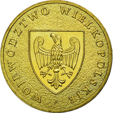 Münze, Polen, Wielkopolskie, 2 Zlote, 2005, Warsaw, S+, Messing, KM:562
