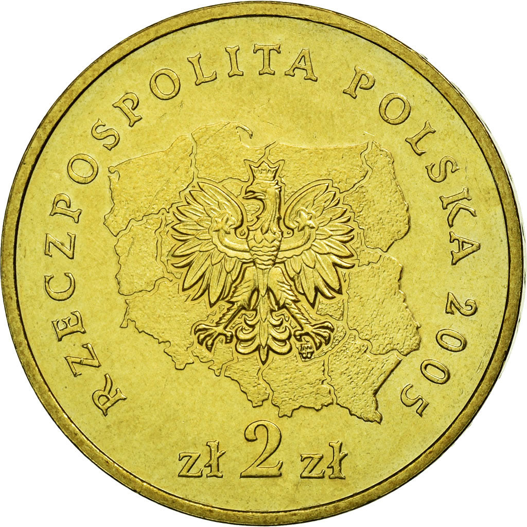Münze, Polen, Wielkopolskie, 2 Zlote, 2005, Warsaw, S+, Messing, KM:562