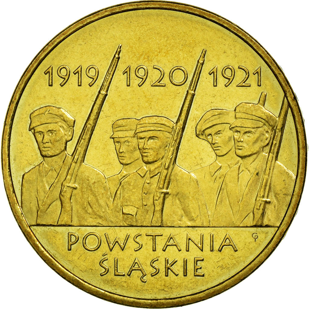 Moneda, Polonia, Silesian Uprising, 2 Zlote, 2011, Warsaw, MBC, Latón, KM:792
