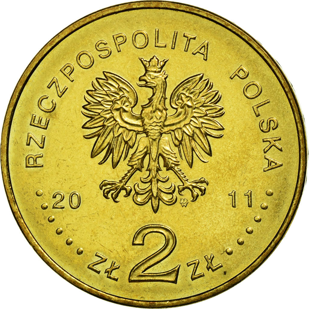 Moneda, Polonia, Silesian Uprising, 2 Zlote, 2011, Warsaw, MBC, Latón, KM:792