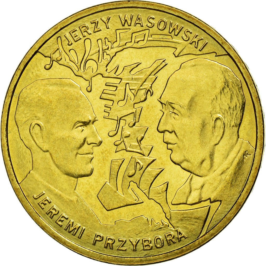 Moeda, Polónia, Jeremi Przybora and Jerzy Wasowski, 2 Zlote, 2011, Warsaw