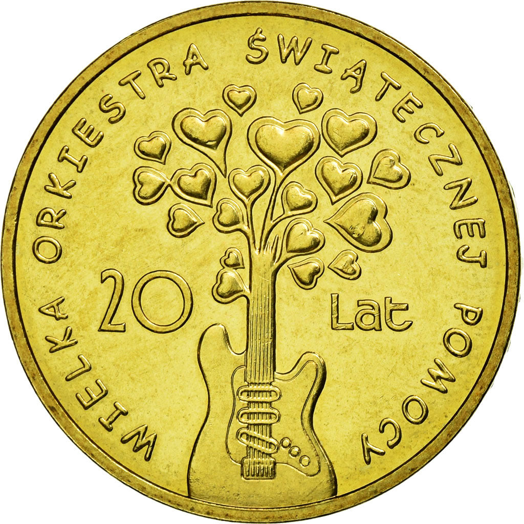Moneda, Polonia, Christmas Charity Orchestra, 20th Anniversary, 2 Zlote, 2012