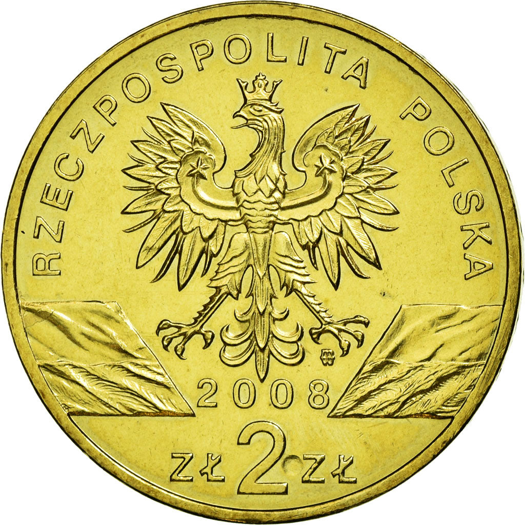 Coin, Poland, SOKOL WEDROWNY - Falco peregrinus, 2 Zlote, 2008, Warsaw
