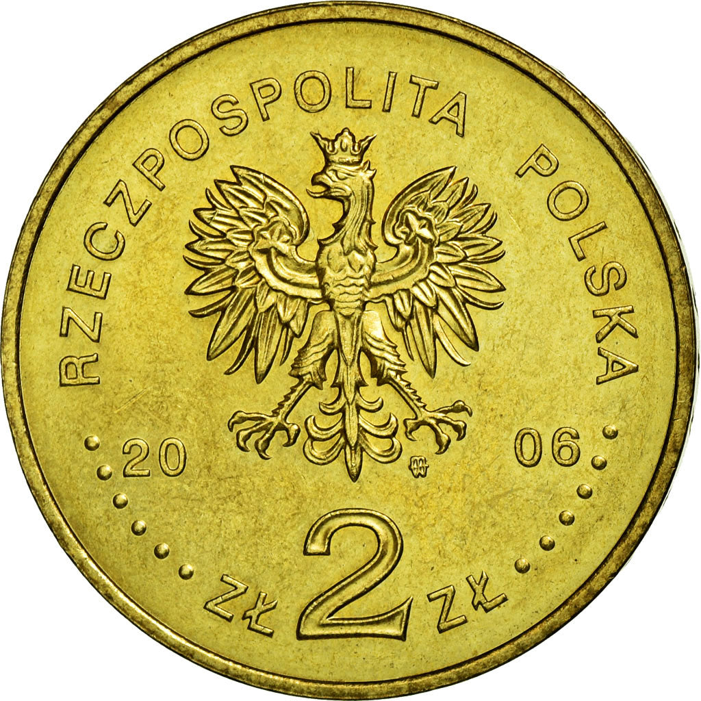 Moneda, Polonia, KOSCIOL W. HACZOWIE, 2 Zlote, 2006, Warsaw, BC+, Latón, KM:547