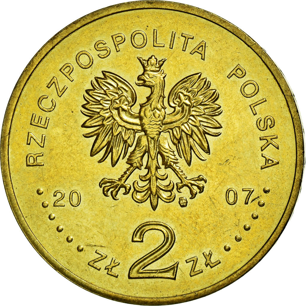 Moneda, Polonia, MIASTO SREDNIOWIECZNE - W TORUNIU, 2 Zlote, 2007, Warsaw, MBC