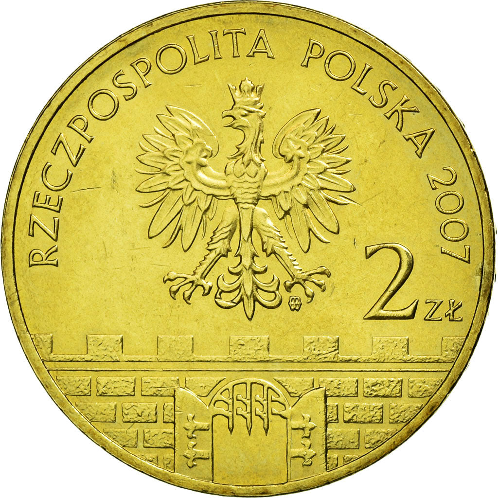 Coin, Poland, TARNOW, 2 Zlote, 2007, Warsaw, VF(30-35), Brass, KM:625