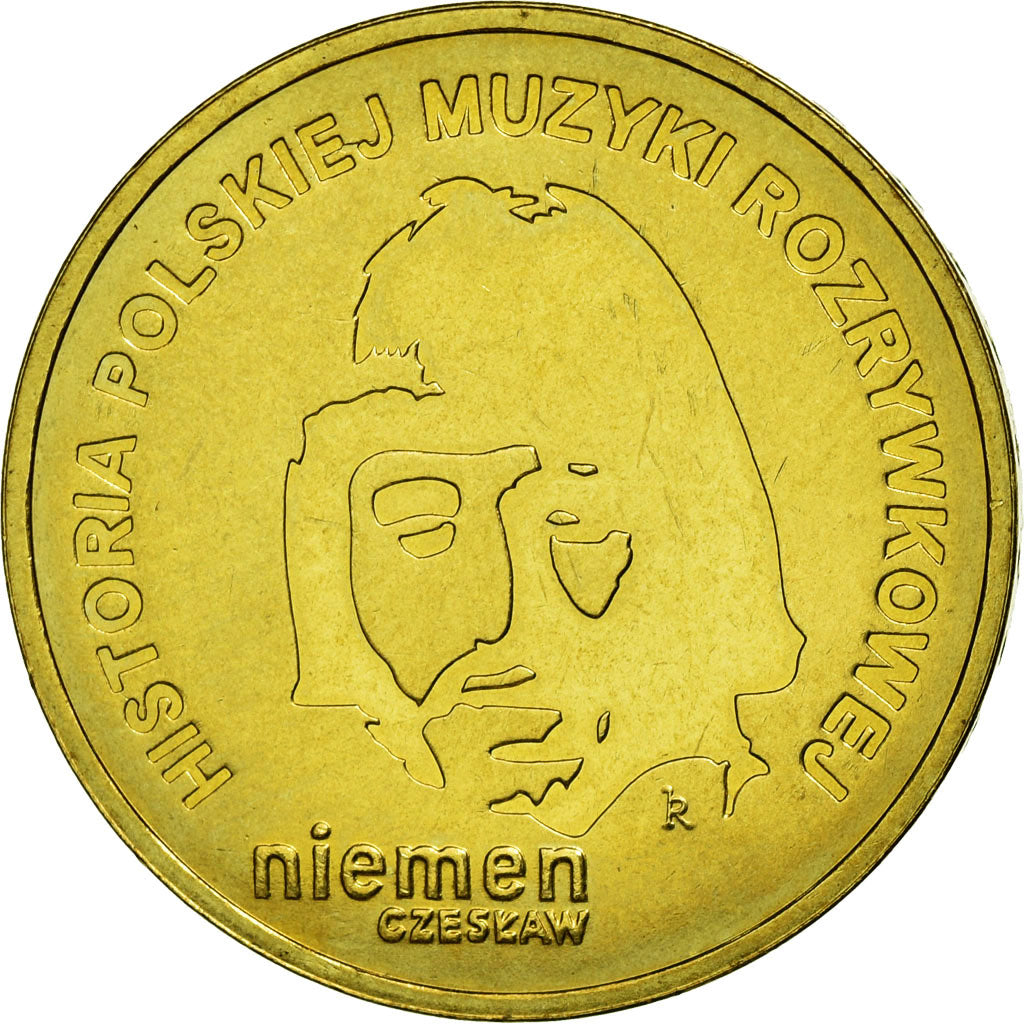 Moneda, Polonia, Czeslaw Niemen, 2 Zlote, 2009, Warsaw, MBC, Latón, KM:684
