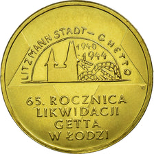 Moneda, Polonia, Liquidation of Lodz Ghetto, 2 Zlote, 2009, Warsaw, MBC, Latón