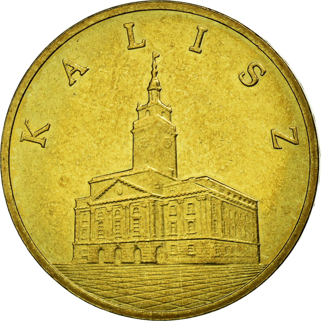 Coin, Poland, Kalisz building, 2 Zlote, 2006, Warsaw, EF(40-45), Brass, KM:580