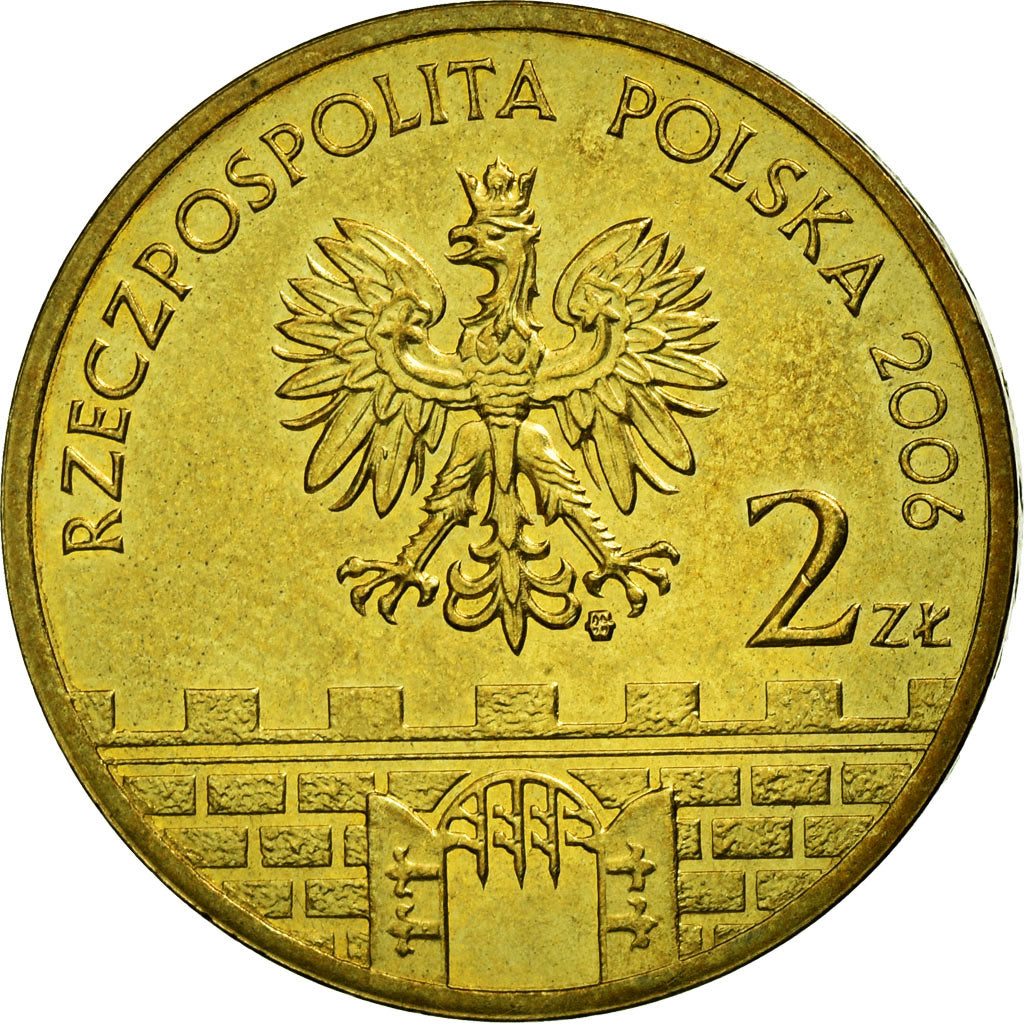 Moneda, Polonia, City of Jaroslaw, 2 Zlote, 2006, Warsaw, MBC, Latón, KM:566