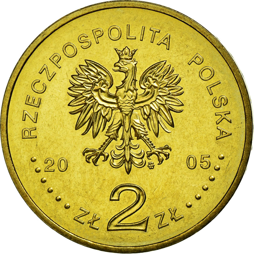 Moneda, Polonia, Pope John-Paul II, 2 Zlote, 2005, Warsaw, MBC, Latón, KM:525