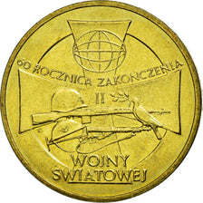 Münze, Polen, 60th Anniversary of WWII, 2 Zlote, 2005, Warsaw, SS, Messing