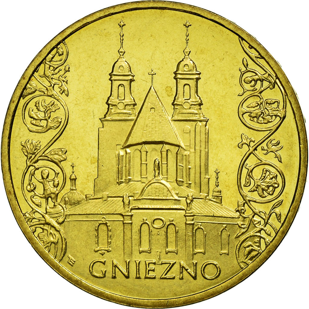 Moneta, Polska, City of Gniezno, 2 Zlote, 2005, Warsaw, EF(40-45), Mosiądz