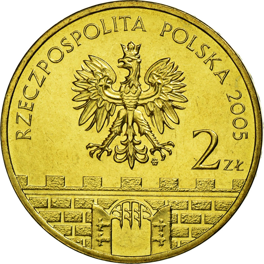 Moneta, Polska, City of Gniezno, 2 Zlote, 2005, Warsaw, EF(40-45), Mosiądz