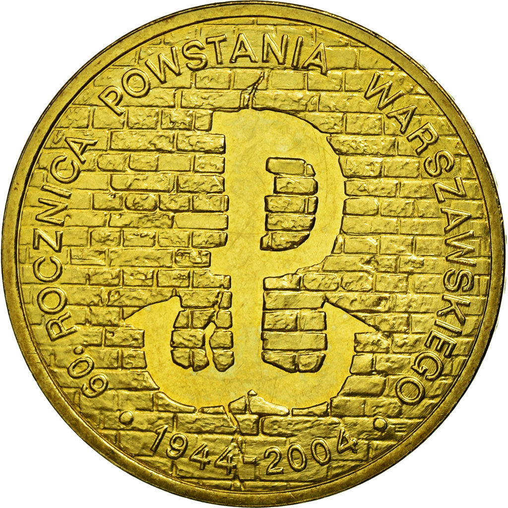 Coin, Poland, Warsaw Uprising 60th Anniversary, 2 Zlote, 2004, Warsaw