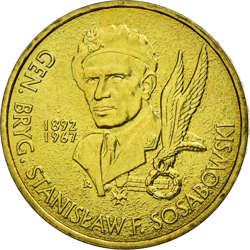 Moneda, Polonia, Gen. Stanislaw F. Sosabowski, 2 Zlote, 2004, Warsaw, MBC+