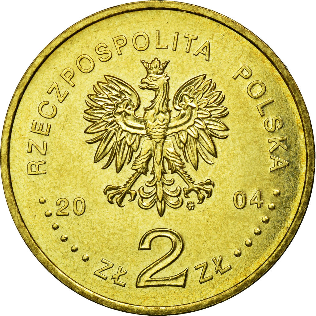 Moneta, Polonia, 80th Anniversary of the Modern Zloty Currency, 2 Zlote, 2004