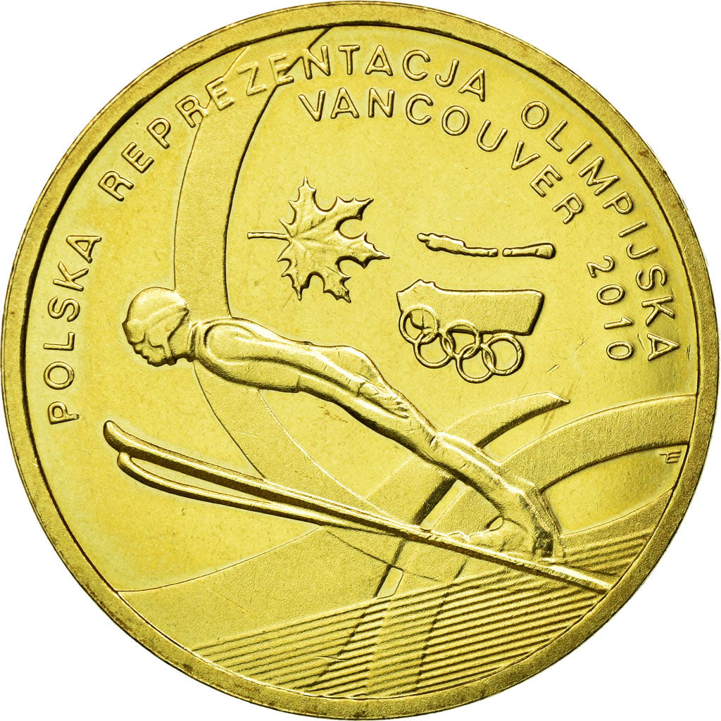 Coin, Poland, Vancouver Winter Olympics, 2 Zlote, 2010, Warsaw, EF(40-45)