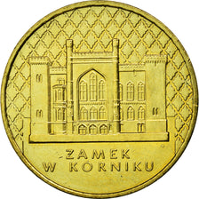 Monnaie, Pologne, Zamek W. Korniku - Palace, 2 Zlote, 1998, Warsaw, SUP, Laiton