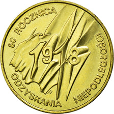Coin, Poland, 80th Anniversary - Polish Independence, 2 Zlote, 1998, Warsaw