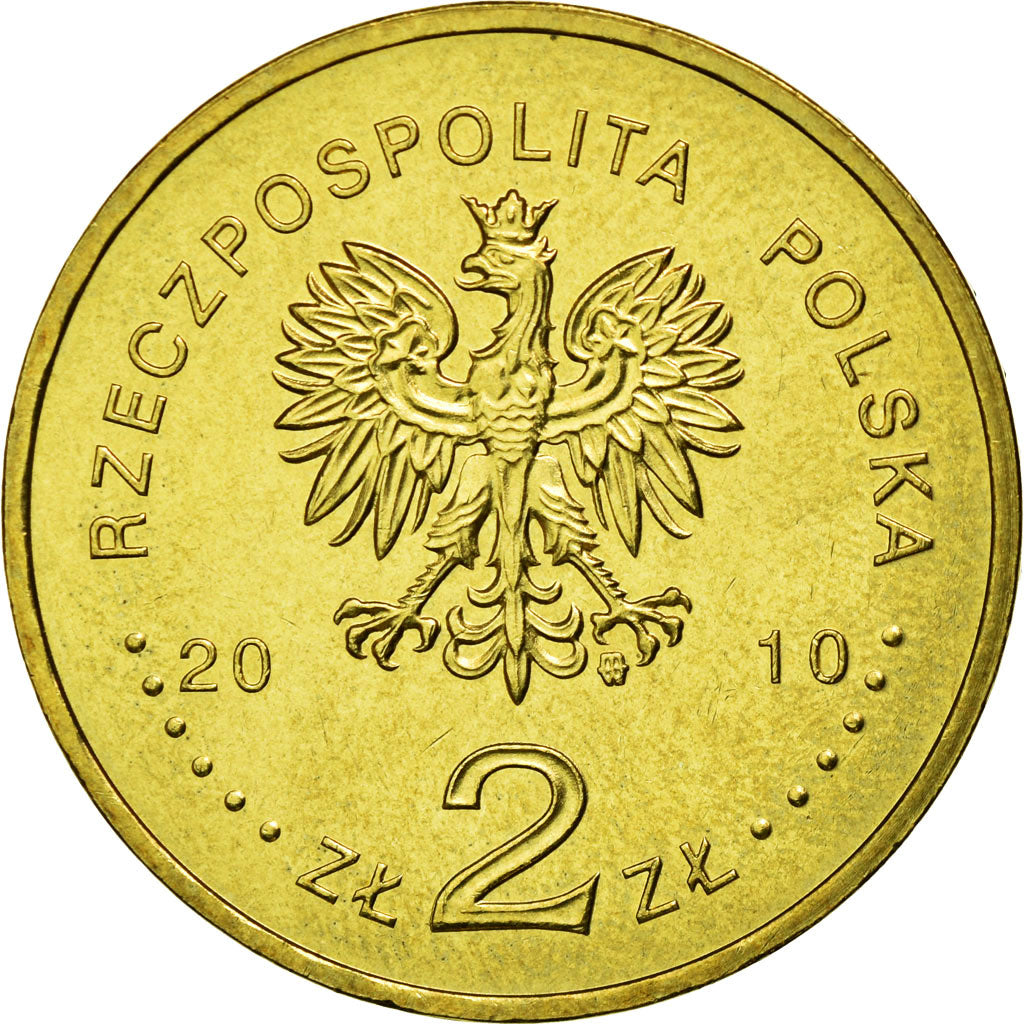 Moneta, Polonia, Vancouver Winter Olympics, 2 Zlote, 2010, Warsaw, BB, Ottone