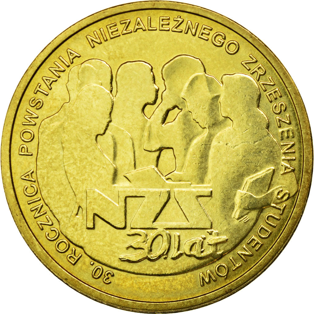 Moneda, Polonia, Independent Student's Union, 30th Anniversary, 2 Zlote, 2011