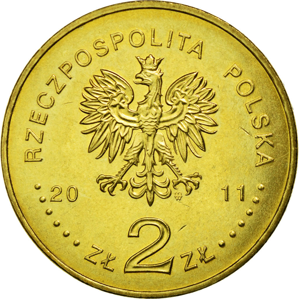 Coin, Poland, Gdynia, 2 Zlote, 2011, Warsaw, AU(50-53), Brass, KM:783