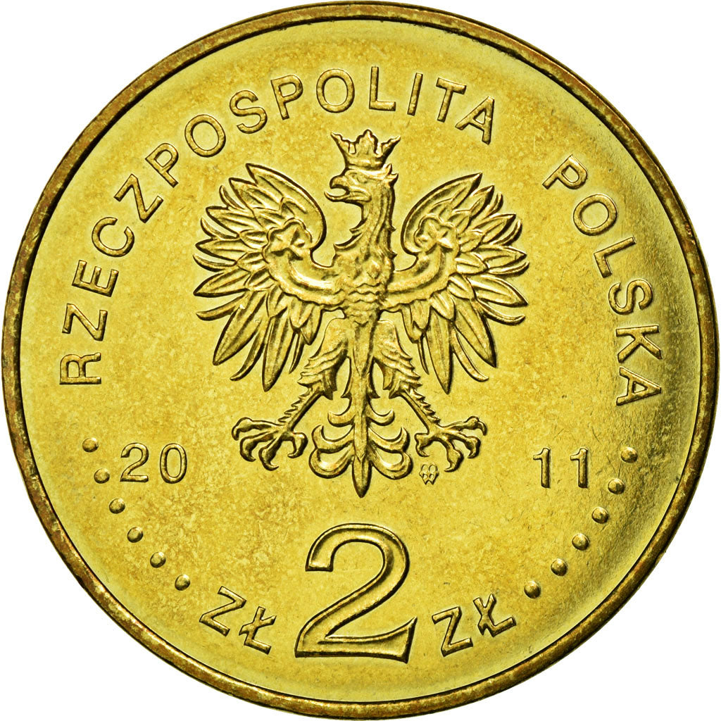 Moeda, Polónia, Silesian Uprising, 2 Zlote, 2011, Warsaw, AU(55-58), Latão
