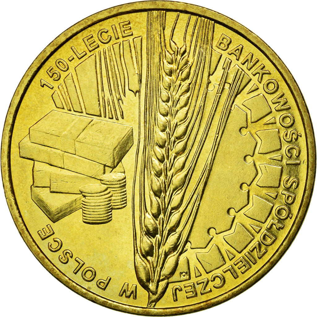 Monnaie, Pologne, Cooperative banking in Poland, 150th Anniversary, 2 Zlote