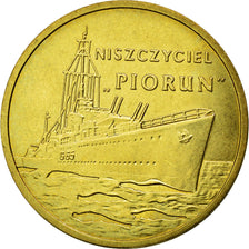 Coin, Poland, Destroyer Piorun, 2 Zlotych, 2012, Warsaw, EF(40-45), Brass