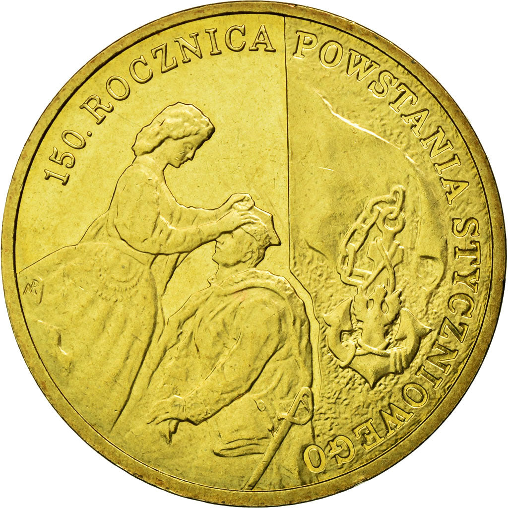 Coin, Poland, January 1863 Uprising, 150th Anniversary, 2 Zlotych, 2013, Warsaw