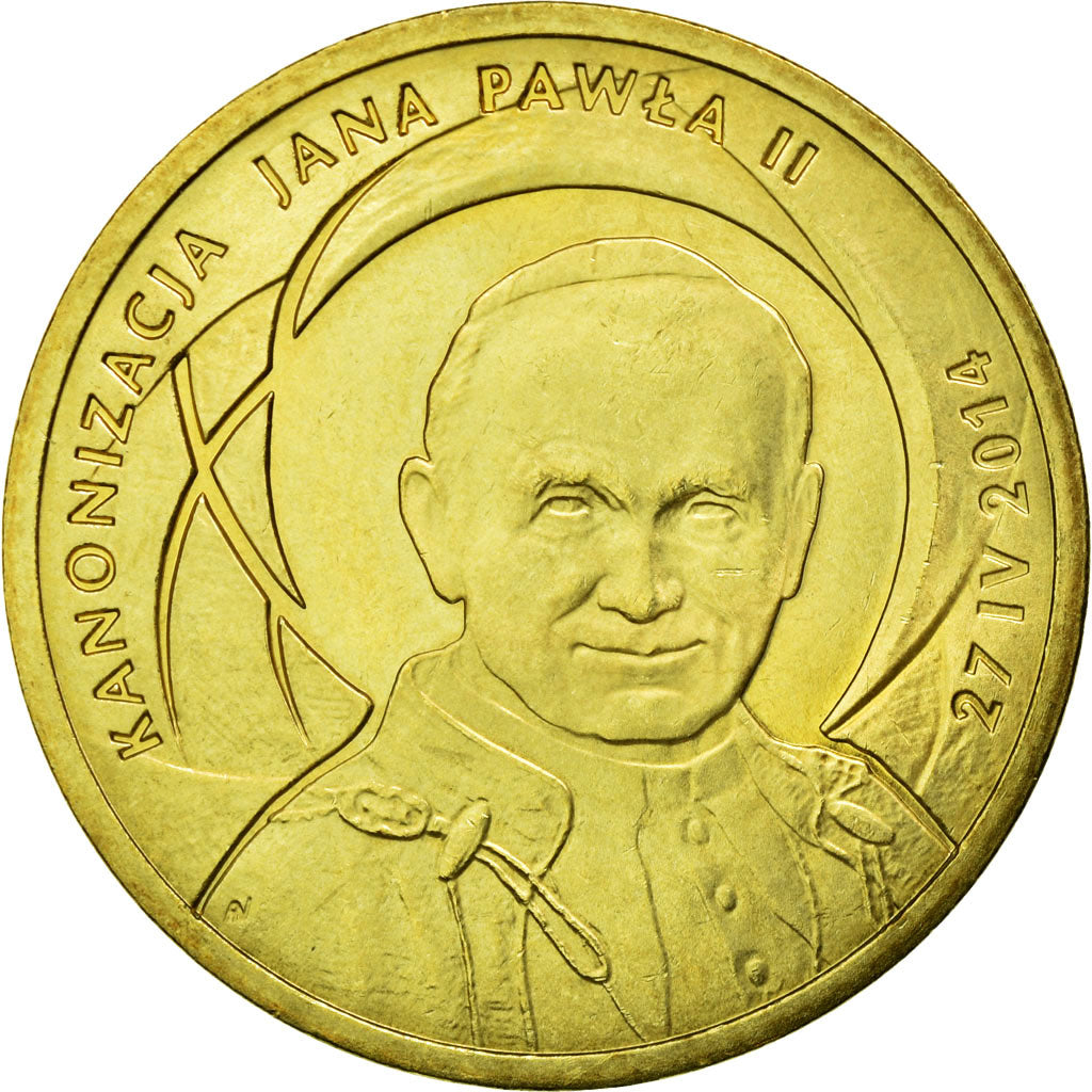 Moneta, Polonia, canonization of jean paul 2, 2 Zlote, 2014, Warsaw, SPL-