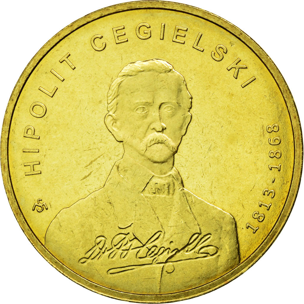 Moneda, Polonia, 200th Anniversary of the Birth of Hipolit Cegielski, 2 Zlotych