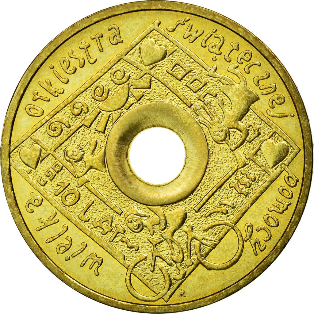 Coin, Poland, Children, 2 Zlote, 2003, Warsaw, AU(55-58), Brass, KM:446