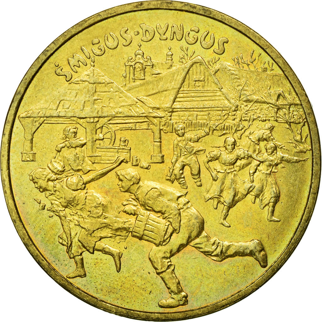 Coin, Poland, Easter Monday Festival, 2 Zlote, 2003, Warsaw, EF(40-45), Brass