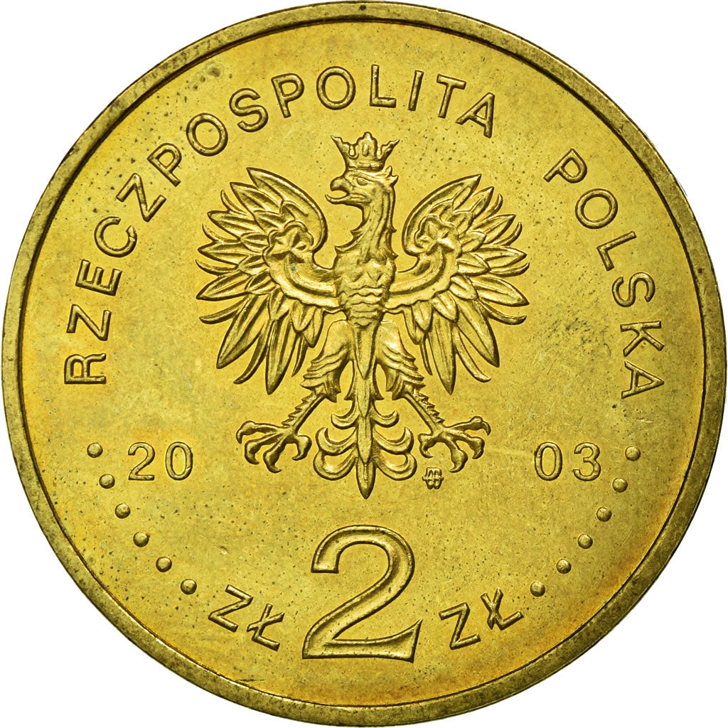 Coin, Poland, Easter Monday Festival, 2 Zlote, 2003, Warsaw, EF(40-45), Brass
