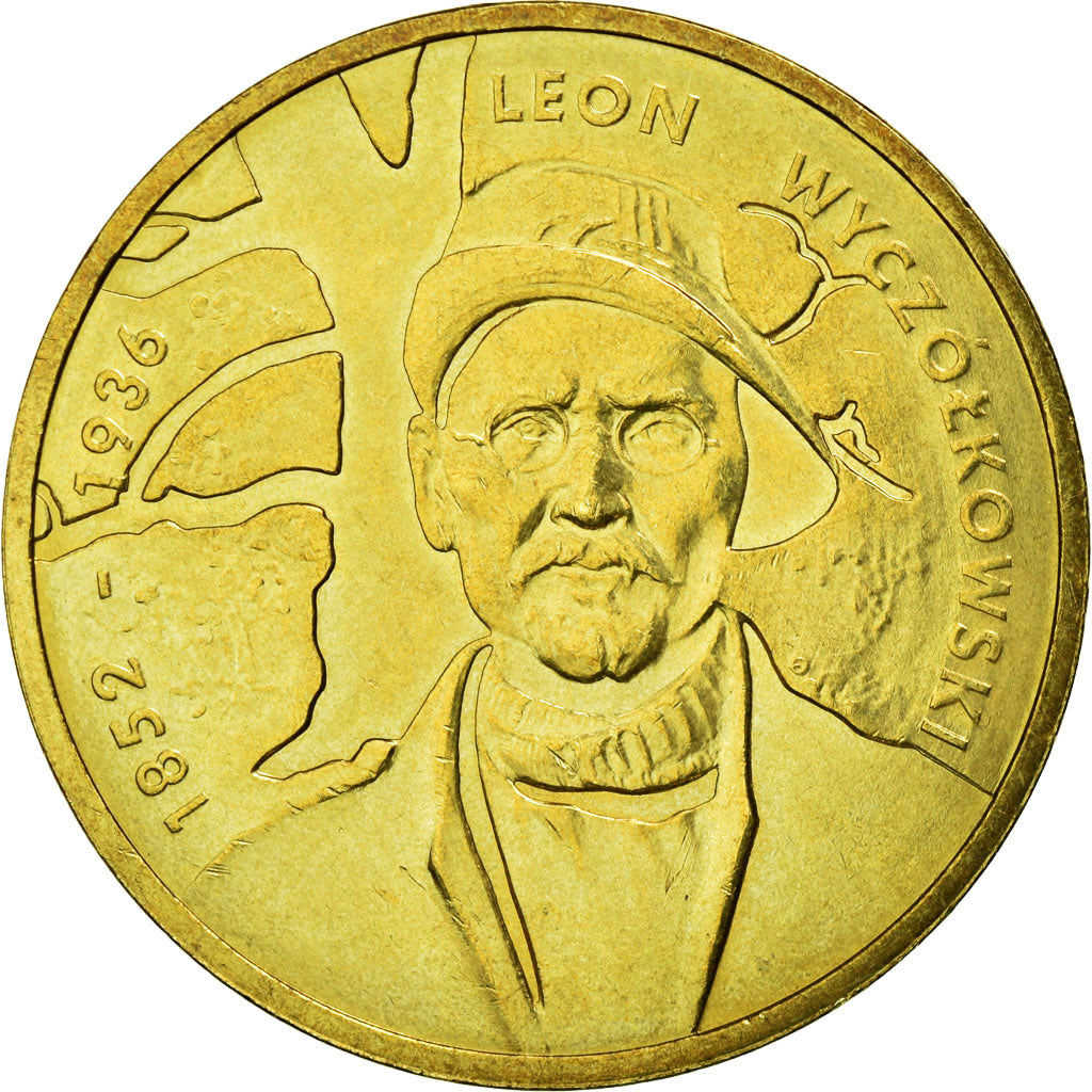 Coin, Poland, Leon Wyczolkowski, 2 Zlote, 2007, Warsaw, AU(55-58), Brass, KM:626
