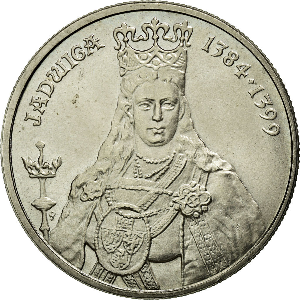 Moneda, Polonia, Queen Jadwiga 1384-1399, 100 Zlotych, 1988, Warsaw, MBC, Cobre