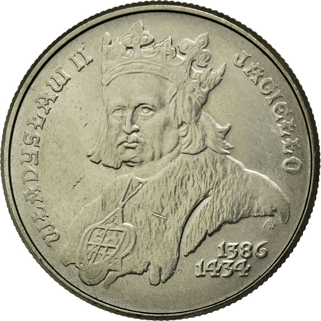 Moneda, Polonia, Bust of King Wladyslaw, 500 Zlotych, 1989, Warsaw, MBC+, Cobre